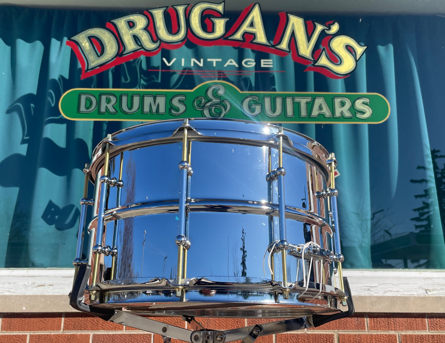 Ludwig 8x14 Supralite Steel Snare Drum 10-Lug LW814SL P86 Millennium Throw-Off