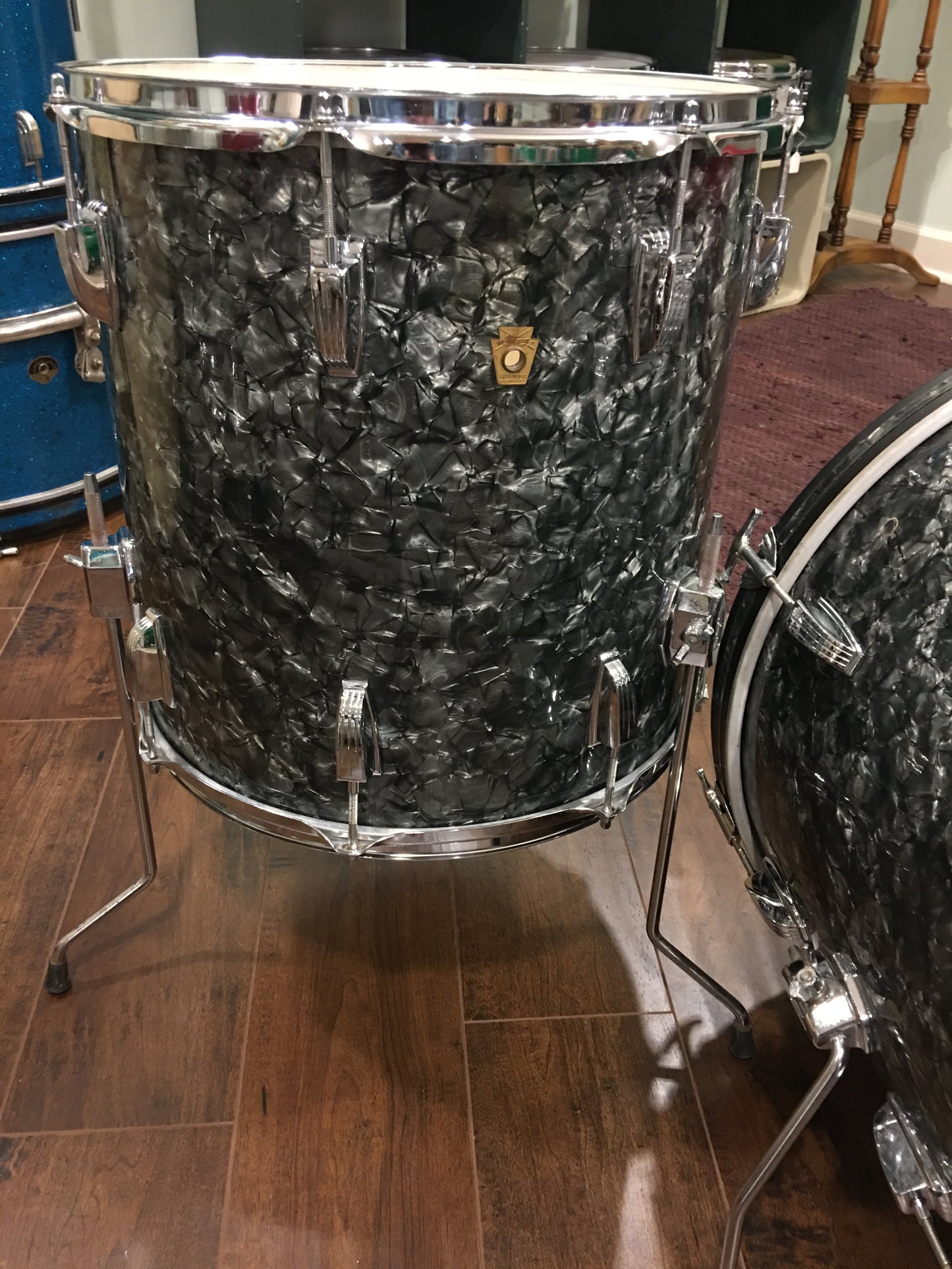 1966 Ludwig Classic Drum Set Black Diamond Pearl 20/13/16