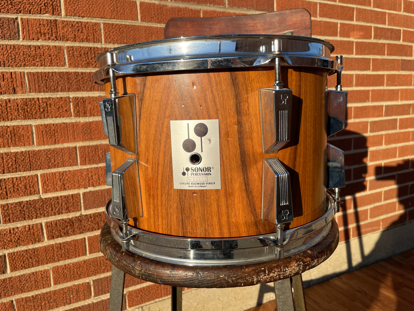 1980s Sonor Phonic 12x8 Tom Drum Rosewood 8x12 T7022