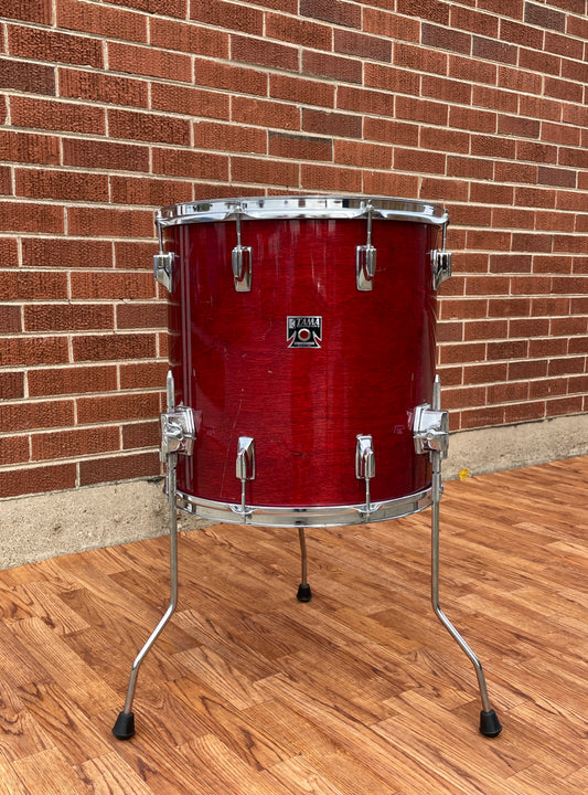 1980s Tama Superstar 16x16 Floor Tom Drum Cherry Wine