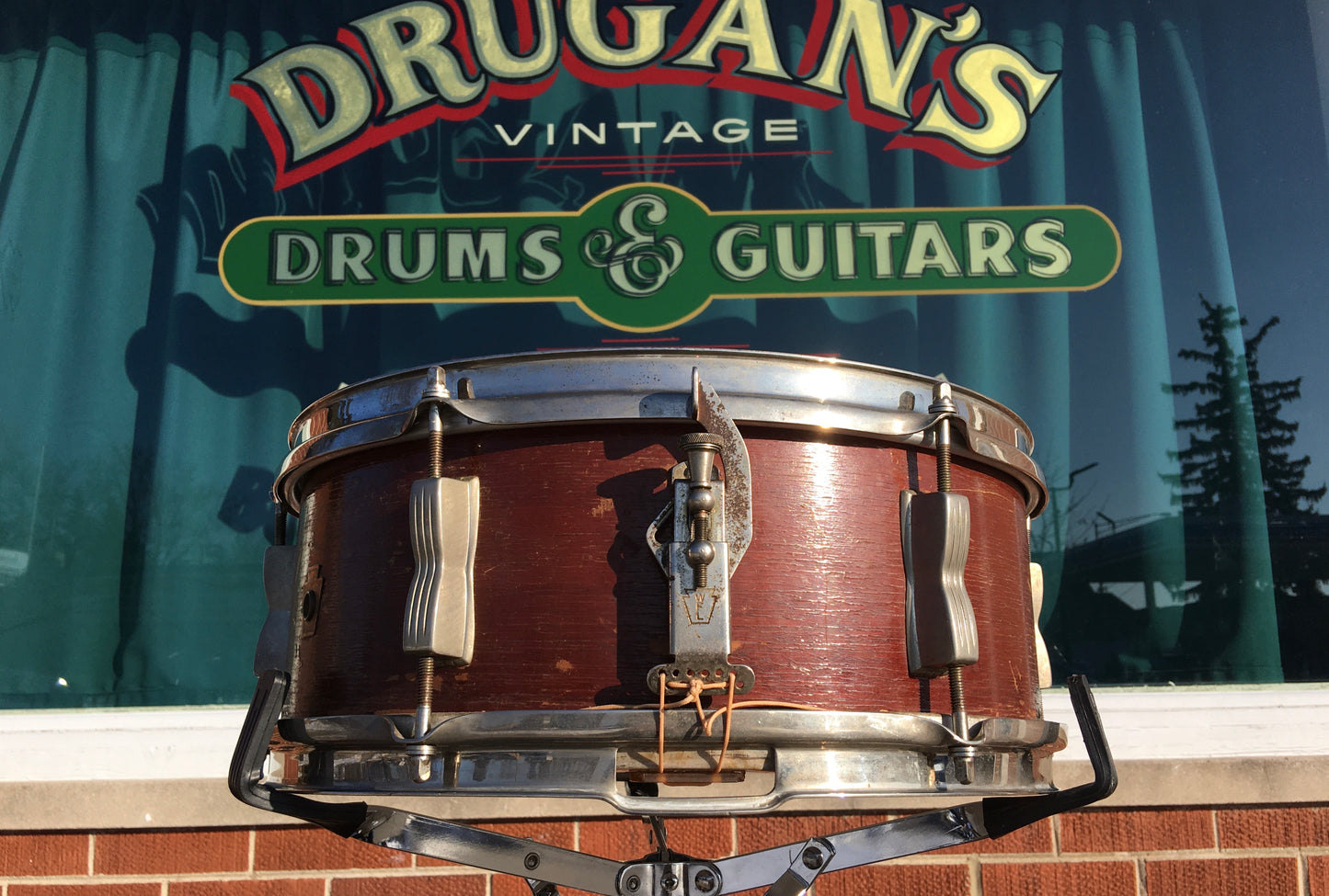 1957 WFL / Ludwig 5.5x14 Supreme Concert / Pioneer Snare Drum Mahogany