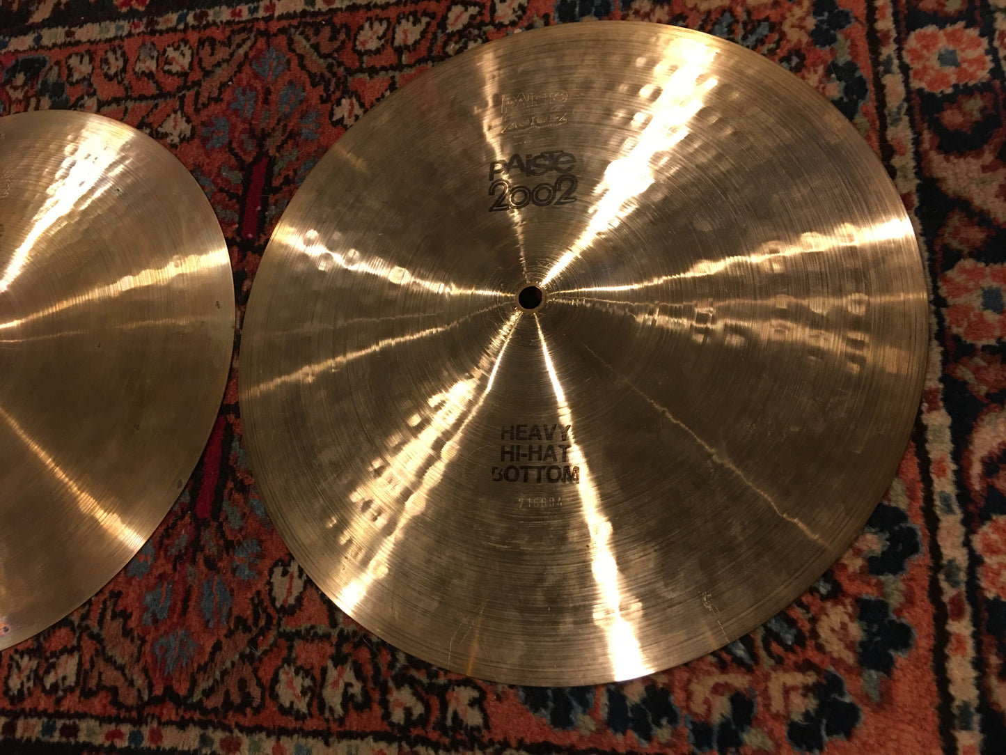 14" Paiste 1977 2002 Heavy Hi-Hat Cymbal Pair 988/1058g