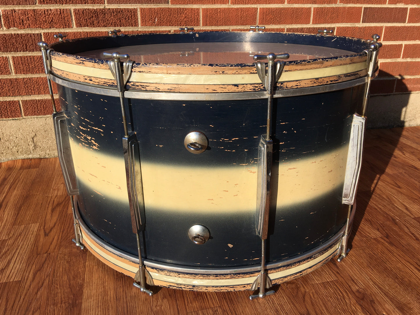 1960s Ludwig 14x28 Bass Drum Blue/Silver Duco