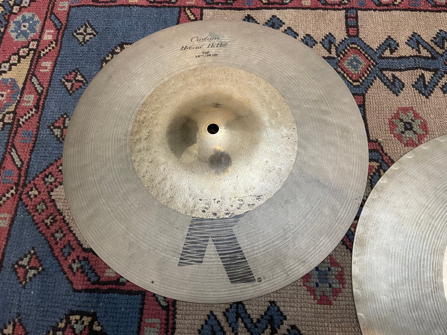 14-1/4" Zildjian K Custom Hybrid Hi-Hat Cymbal Pair 1114g/1340g