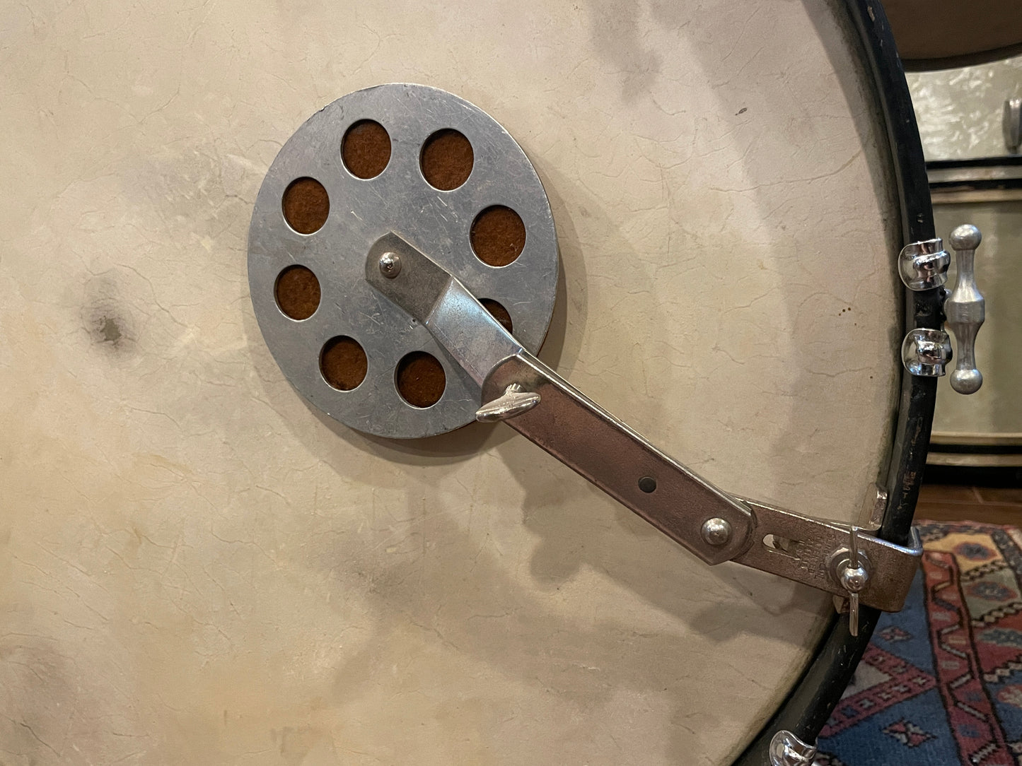 1930s-40s Slingerland Radio King Shur-Grip Bass Drum Muffler