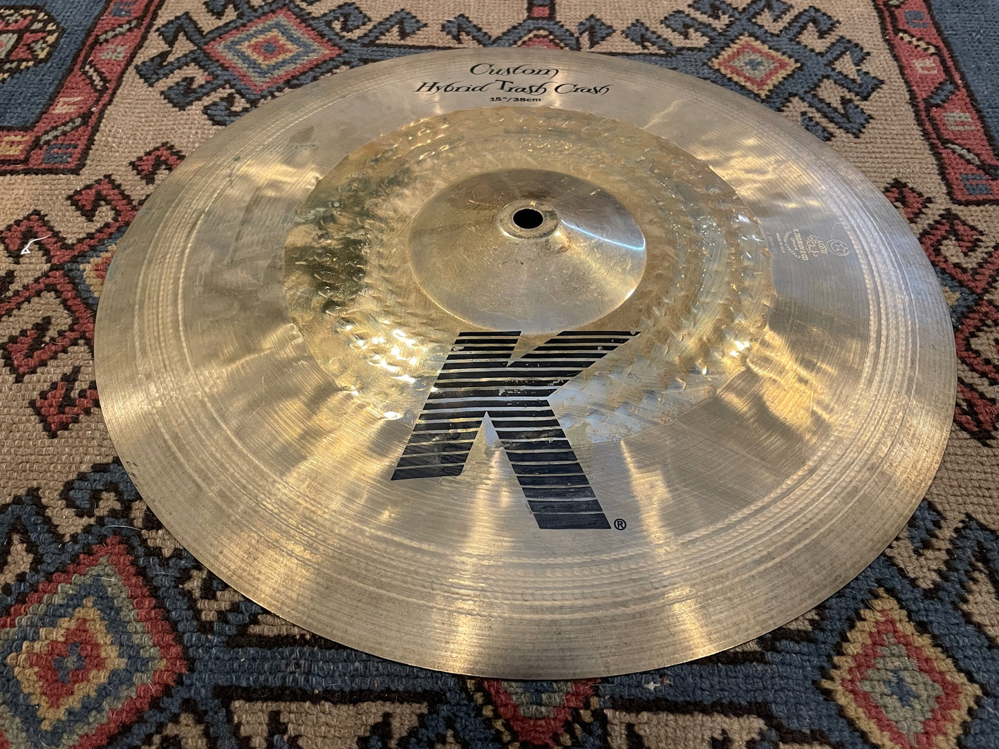 15" Zildjian K Custom Hybrid Trash Crash Cymbal 940g