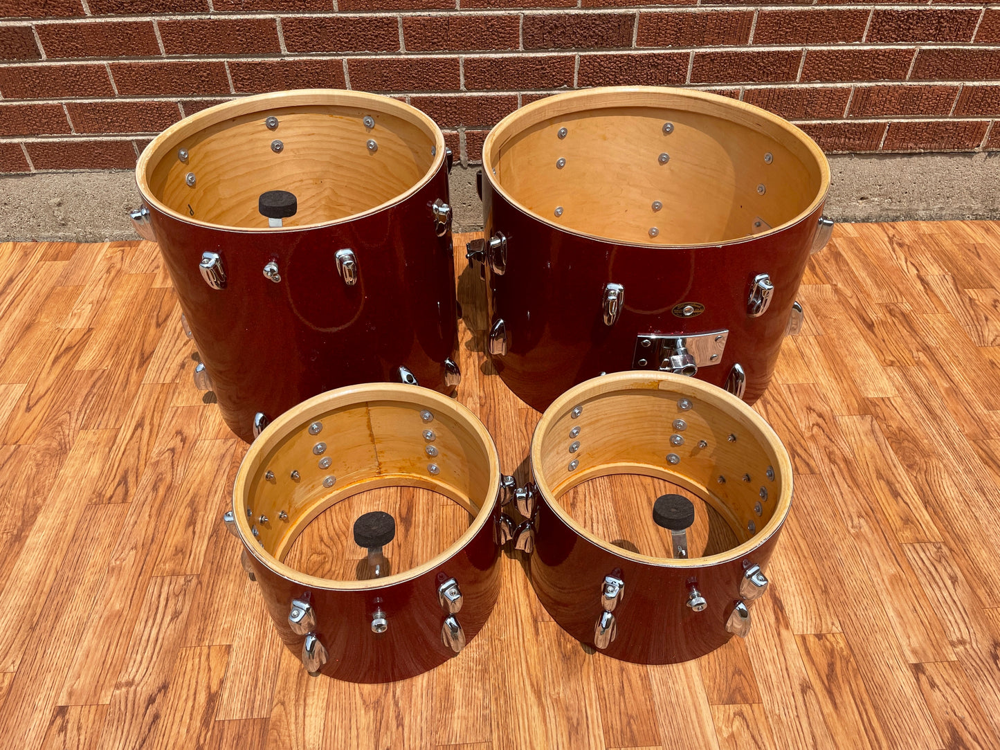 1963 Slingerland Modern Solo Outfit 2R Drum Set Red Glass Glitter Sparkle