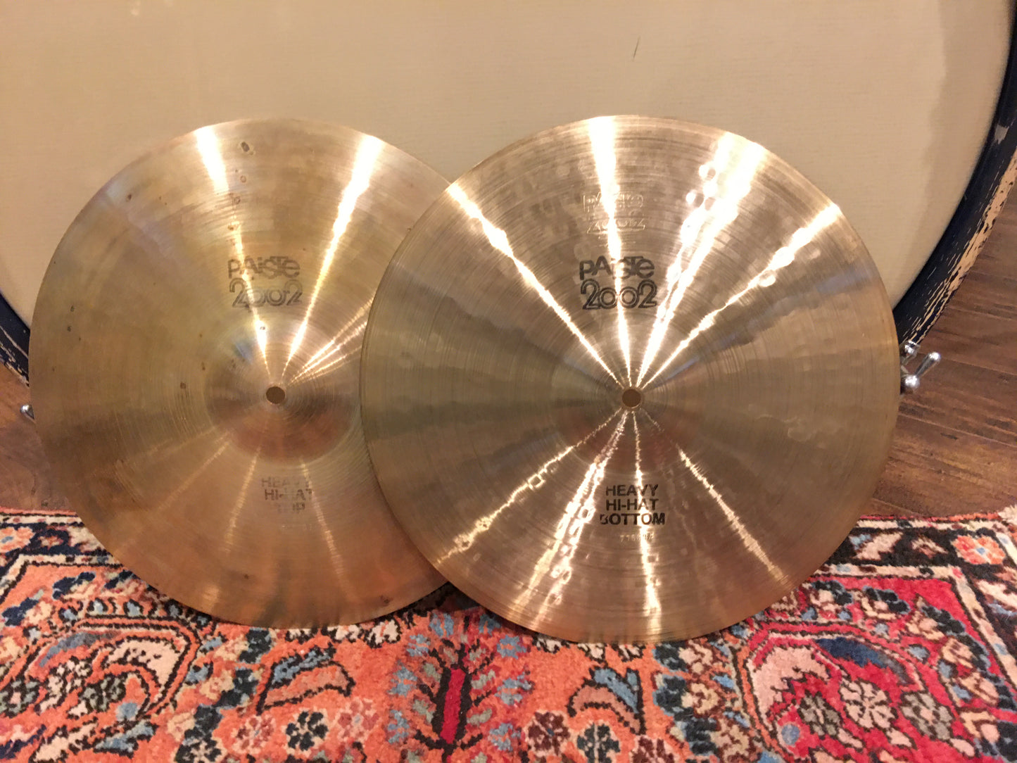 14" Paiste 1977 2002 Heavy Hi-Hat Cymbal Pair 988/1058g