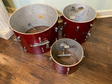 1960s Gretsch Progressive Jazz Drum Set Red Sparkle