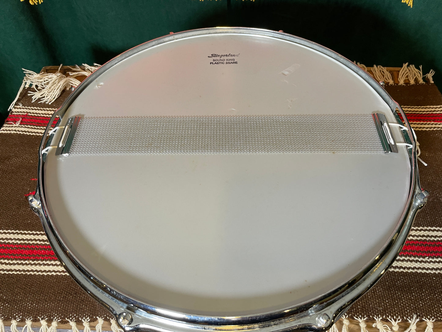 1960s Slingerland No. 140 5x14 Ribbed Aluminum Snare Drum