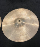 14" Vintage Pre-UFIP Made in Italy Hi-Hat Cymbal Pair 630g/818g #716