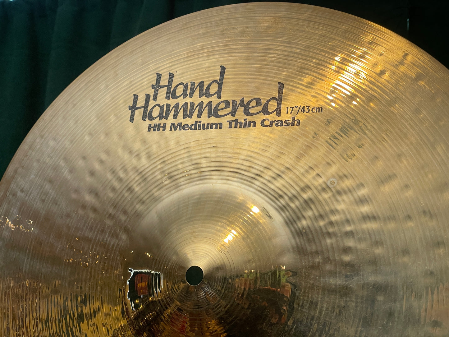 17" Sabian Hand Hammered HH Medium Thin Crash Cymbal Brilliant 1270g