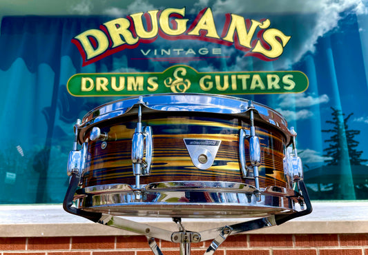 1971 Ludwig Standard 5x14 Snare Drum Lemon Strata