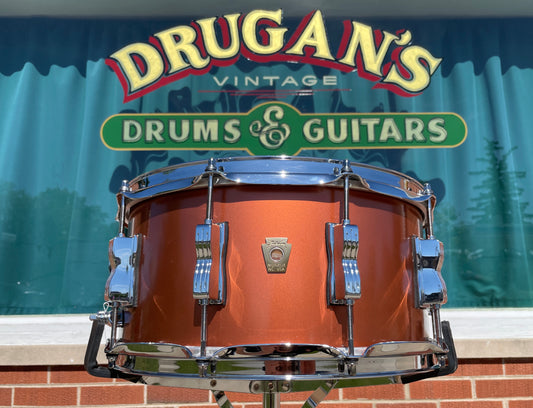 Ludwig 6.5x14 Classic Maple LS403 Snare Drum Copper Mist - Chicago Drum Show 2018
