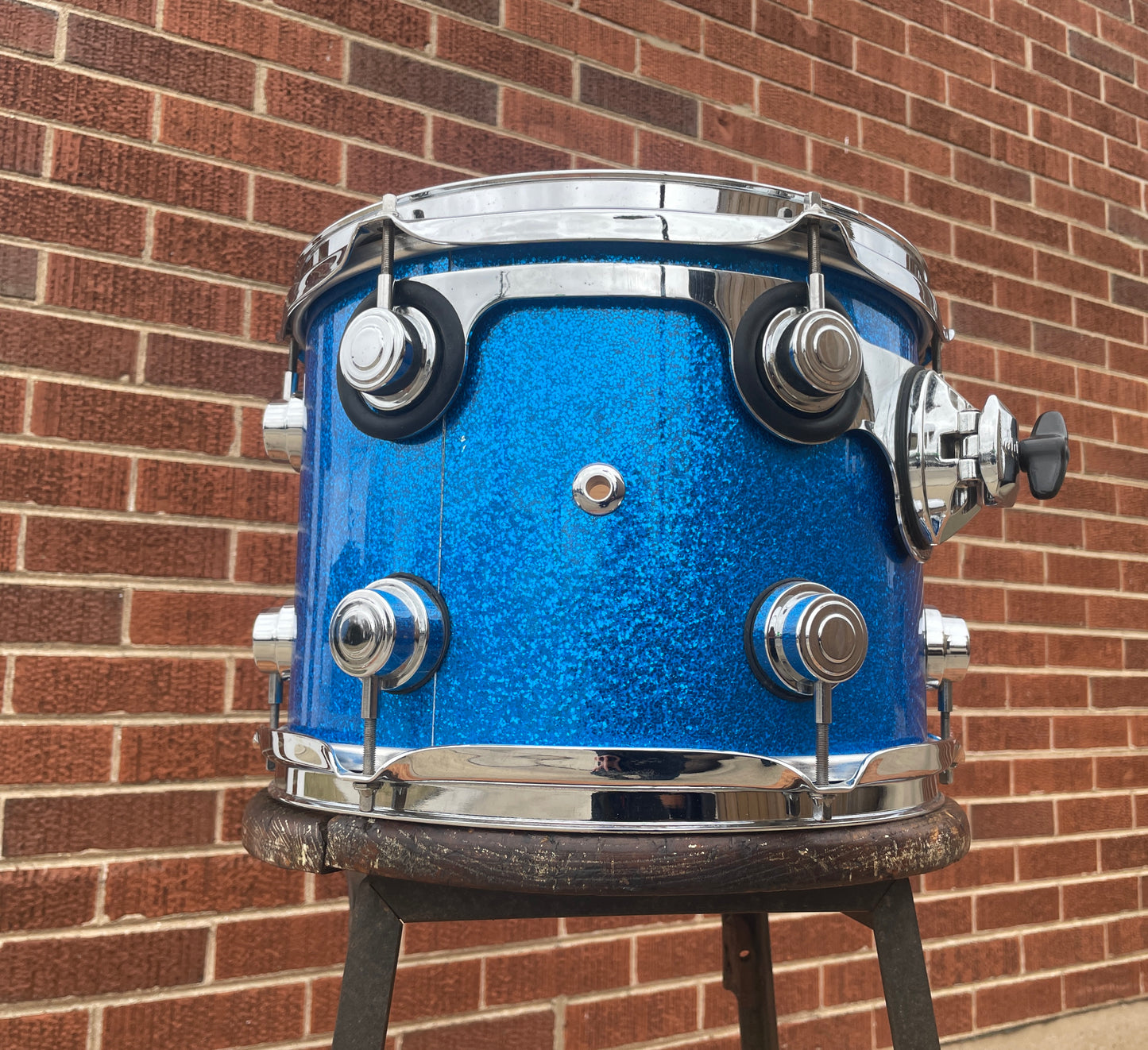 DW 9x12 Tom Drum Single Blue Sparkle Drum Workshop