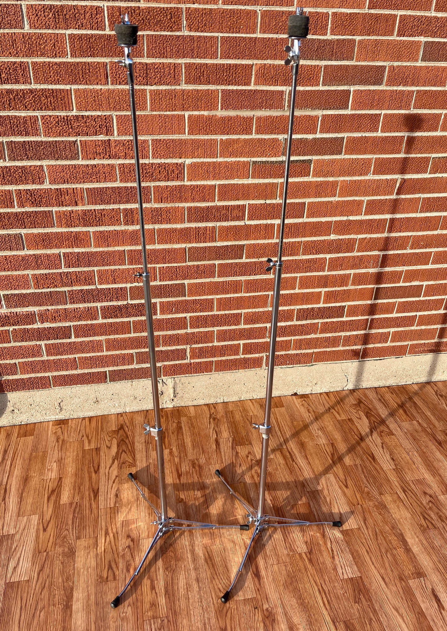 1960s Ludwig 1400 Flat Base Straight Cymbal Stand Pair (2 Pcs.)