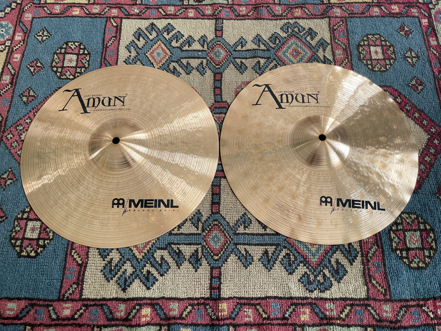 14" Meinl Amun Medium Sound Wave Hi-Hat Cymbal Pair 958g/1072g