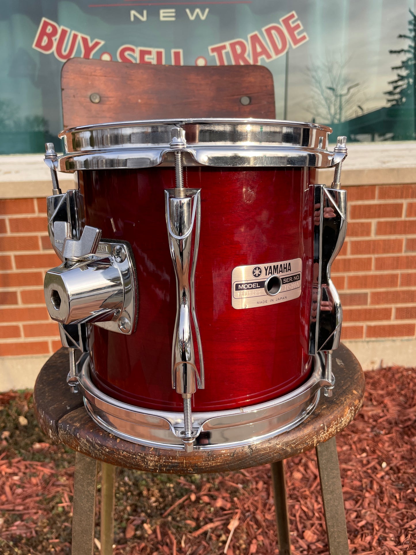 Vintage 1982 Yamaha TT-908RC 8x8 Recording Custom Tom Drum Cherry Wood