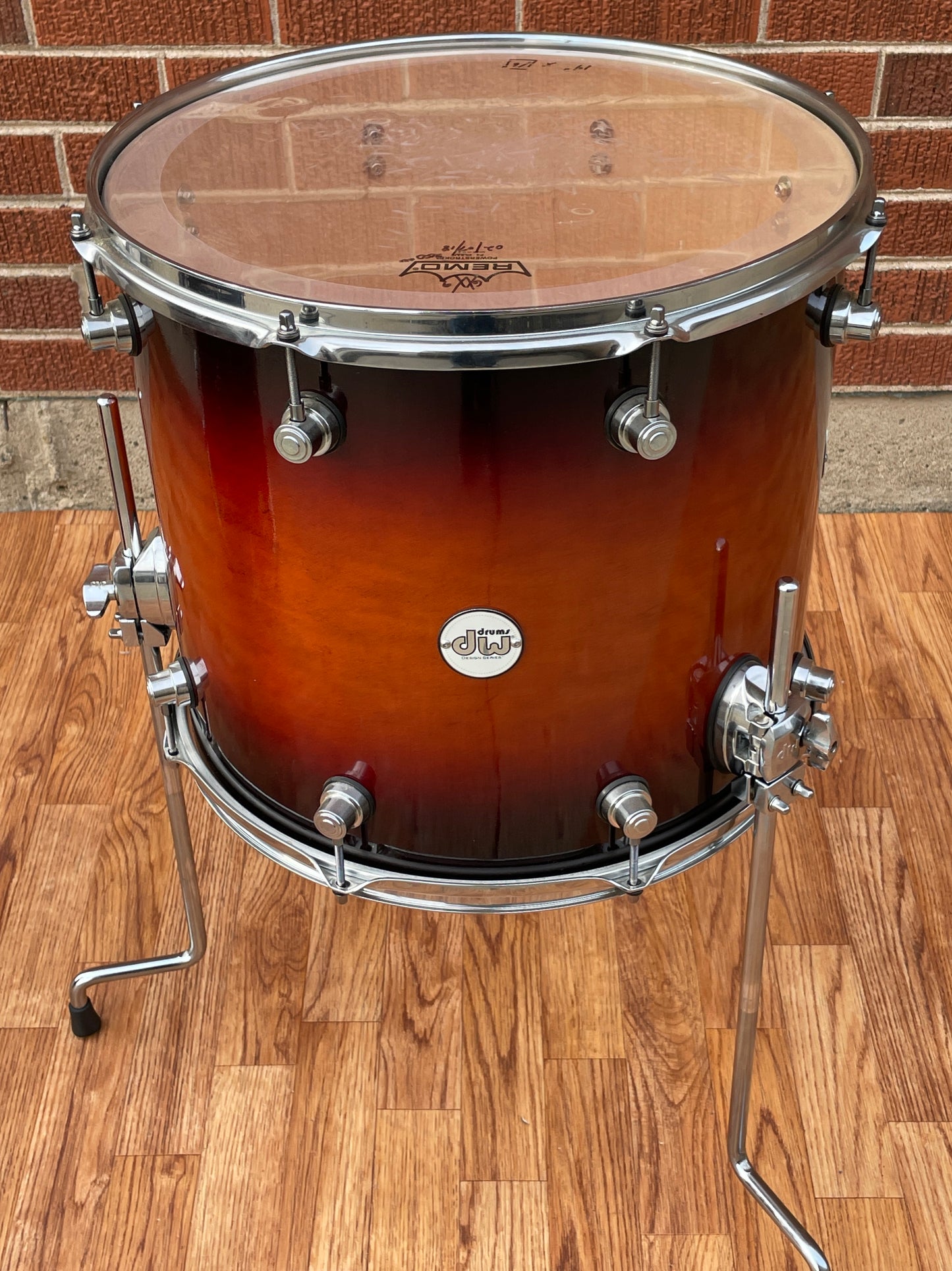 DW Design Series 14x16 Floor Tom Single Drum Tobacco Burst Drum Workshop