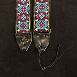 Vintage Ace Purple/Blue Diamond Guitar Strap Hippie Bobby Lee Style