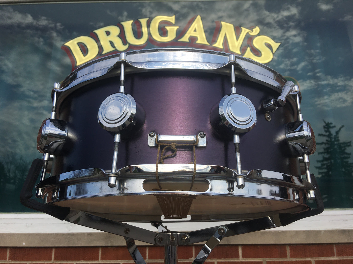 1969 George Hayman 5x14 Vibrasonic 10 Lug Snare Drum Midnight Blue