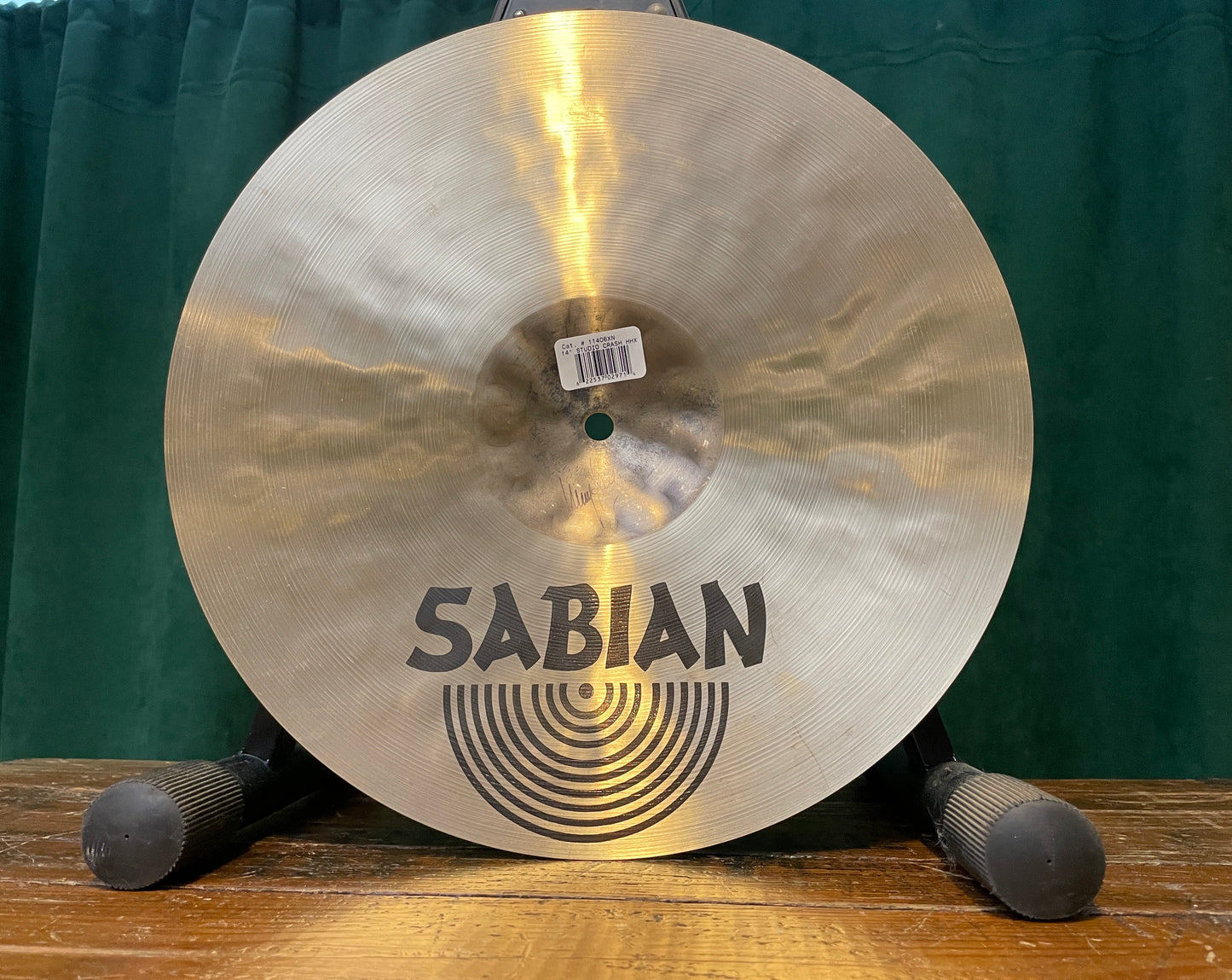 N.O.S. 14" Sabian Hand Hammered HHX Studio Crash Cymbal 806g