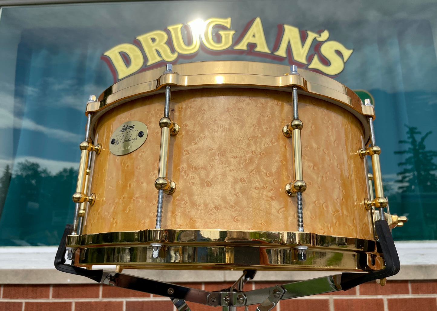 N.O.S. 2000 Ludwig 6.5x14 Limited Edition Millennium Snare Drum Birdseye Maple
