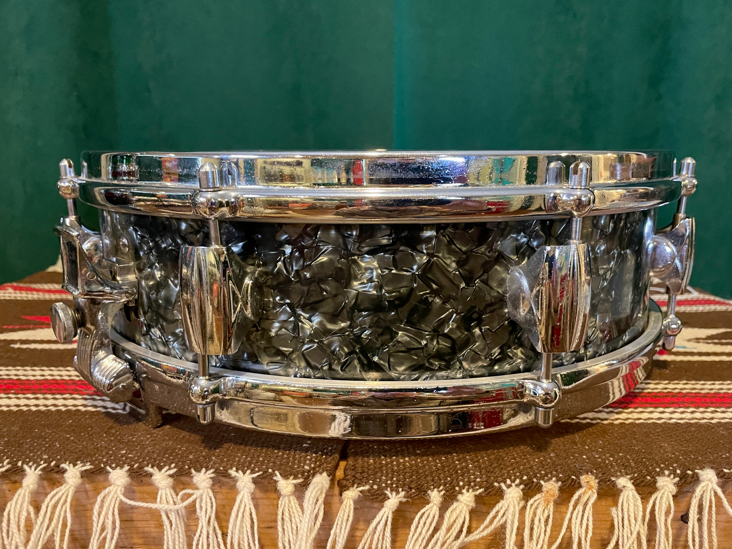 1960s Premier 4x14 Royal-Ace 4 Black Dimond Pearl