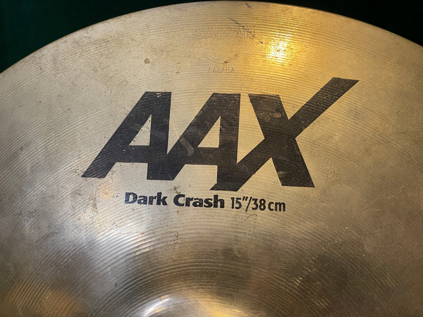 15" Sabian AAX Dark Crash Cymbal 890g