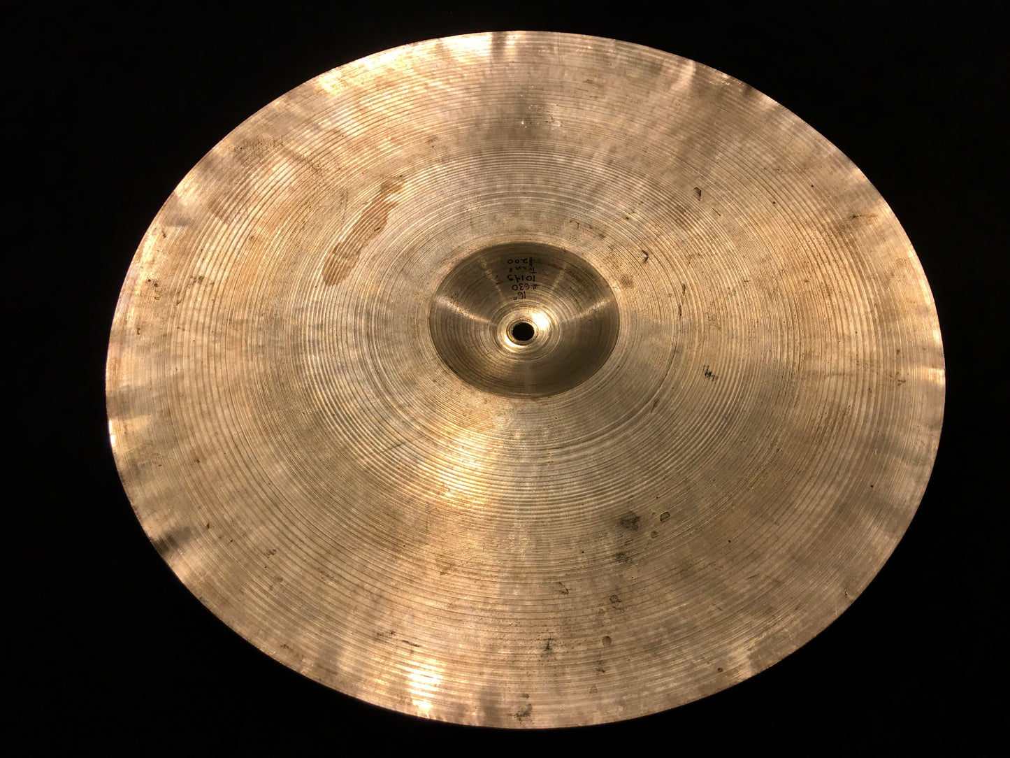 16" Zildjian A 1947-53 Trans Stamp Crash or Hi-Hat Cymbal 1014g #630