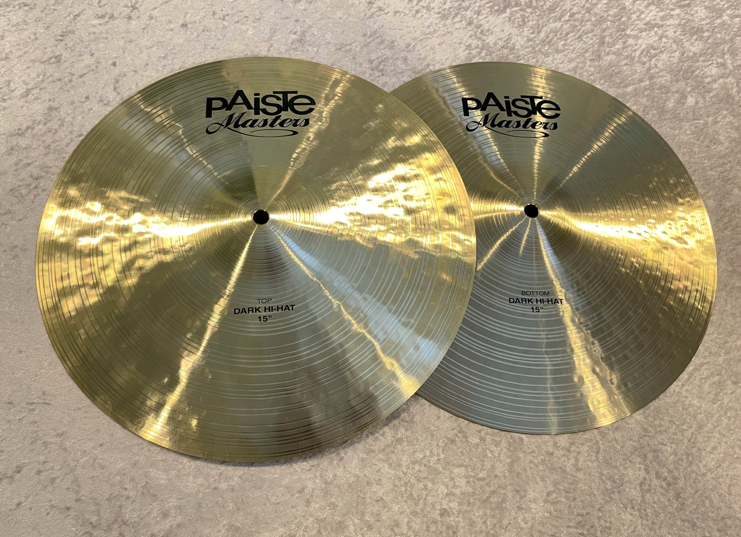 15" Paiste Masters Dark Hi-Hat Cymbal Pair 906g/1390g
