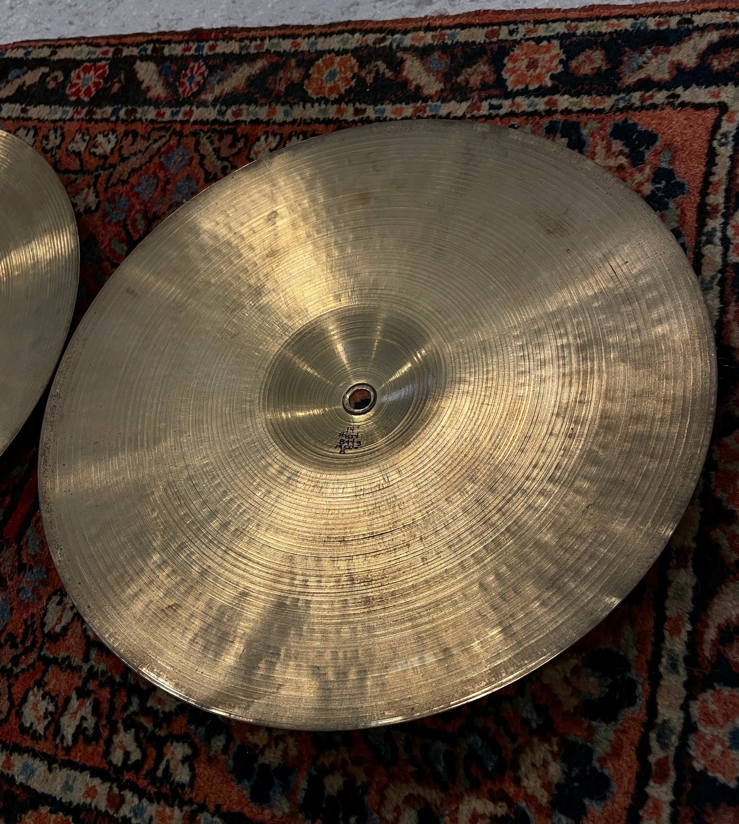 14" Zildjian A 1950s Small Stamp Hi-Hat Cymbal Pair 832g/844g #834