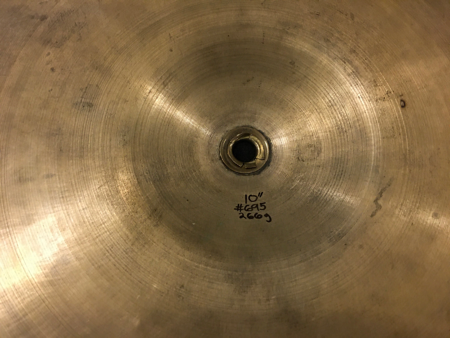 10" Stanople Uzuiriope 1930s Leedy Splash Trap Cymbal 266g #695