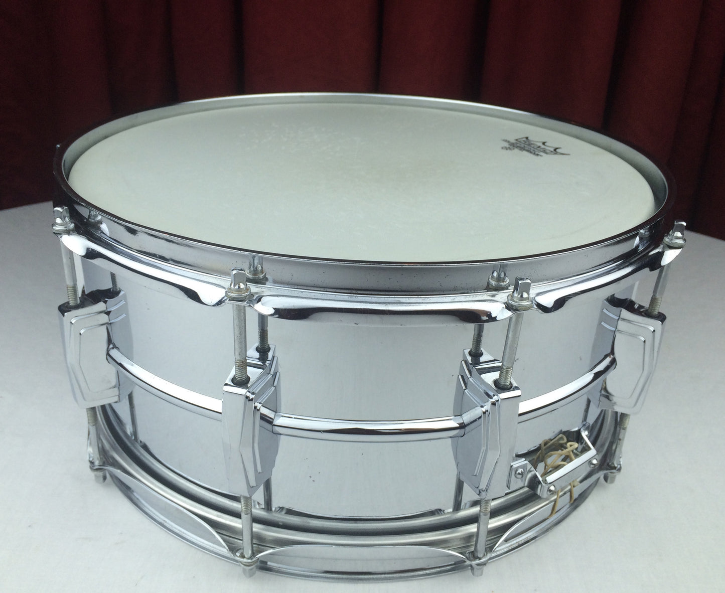 Vintage 1971 Ludwig 402 Supraphonic Snare Drum Blue & Olive 6.5"x14"