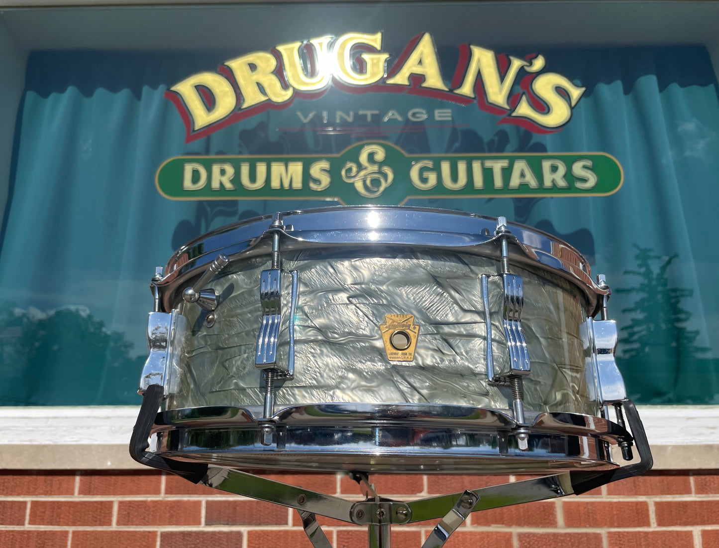 1967 Ludwig 5x14 Jazz Festival Snare Drum Sky Blue Pearl
