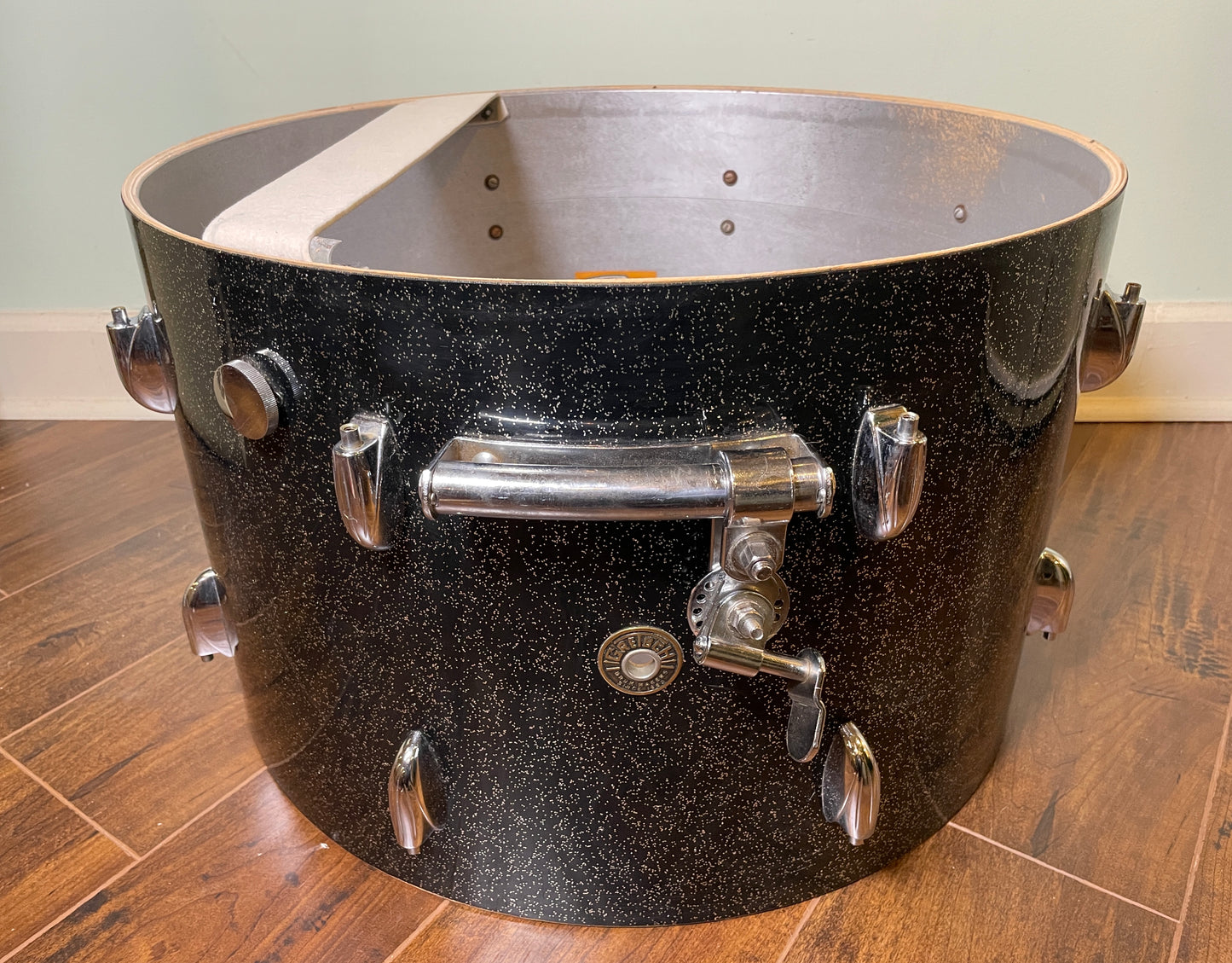 1960s Gretsch 14x22 No. 4247 Bass Drum Anniversary Sparkle Round Badge