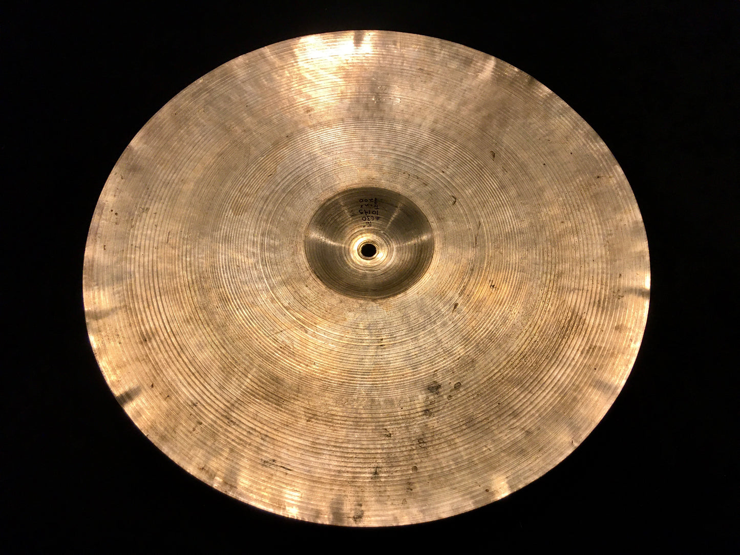 16" Zildjian A 1947-53 Trans Stamp Crash or Hi-Hat Cymbal 1014g #630