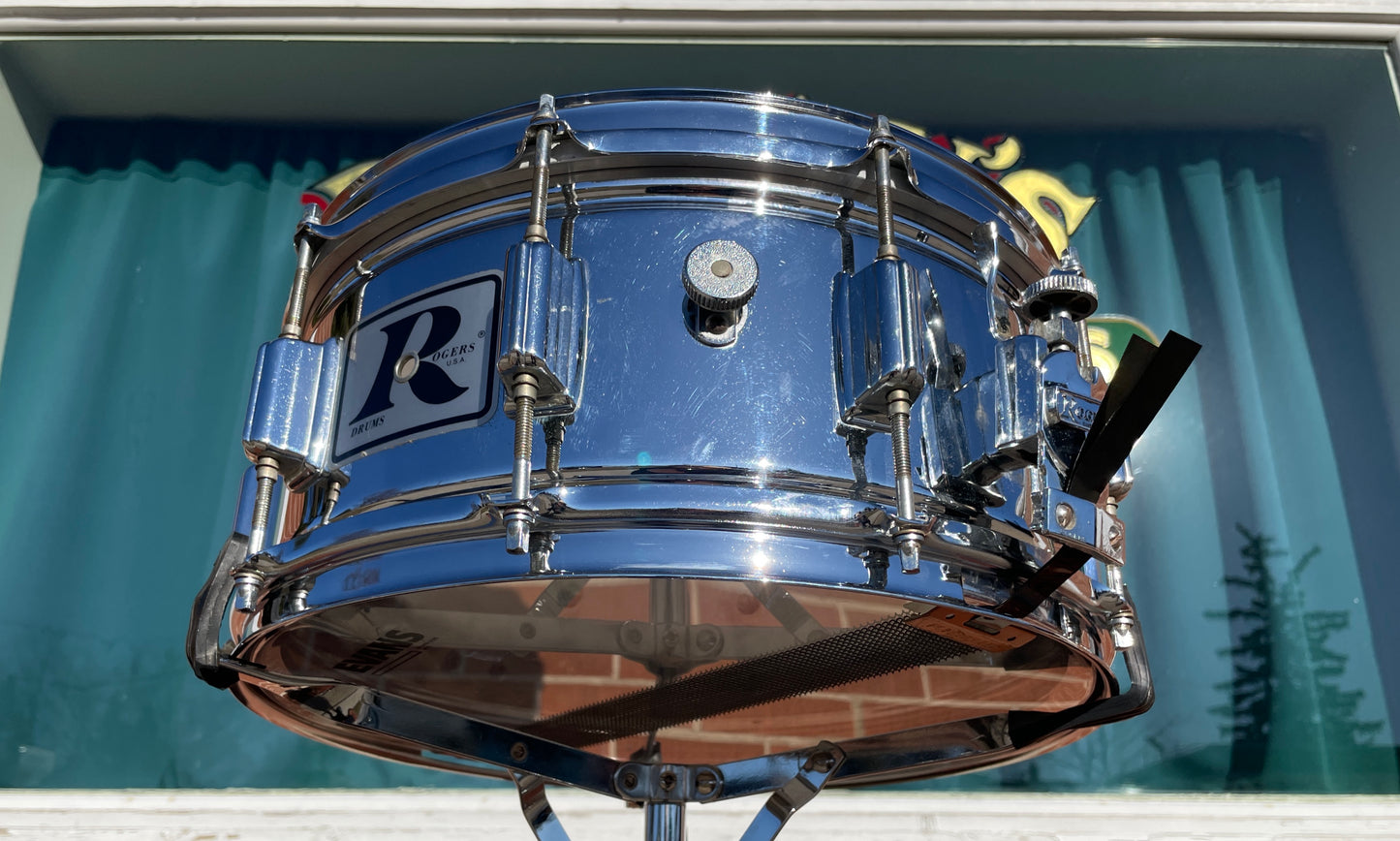 1970s Rogers Big R Super Ten 6.5x14 Snare Drum