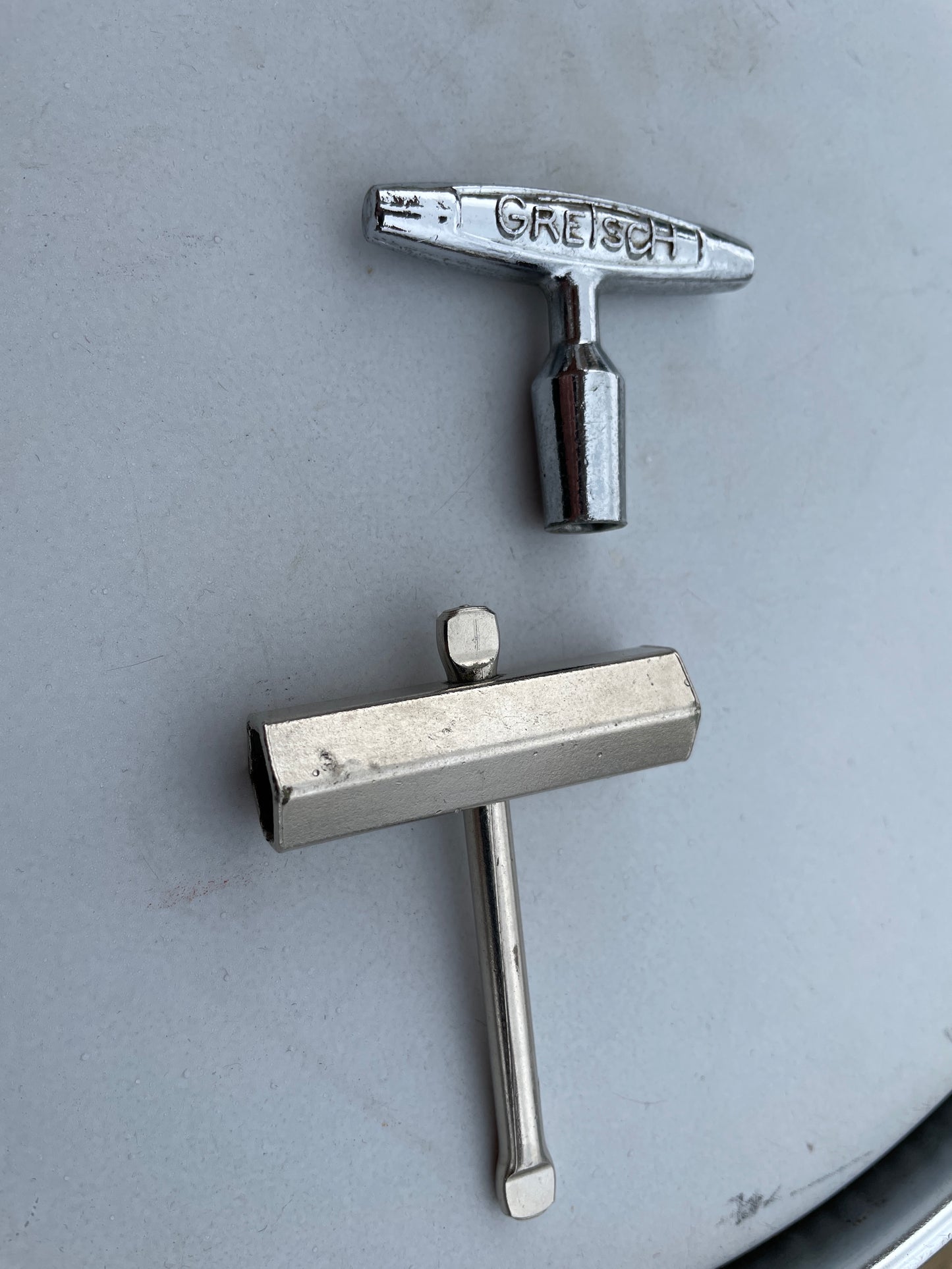 Vintage 1960s Gretsch Drum Tuning Key & Rail Consolette Hex Wrench Key