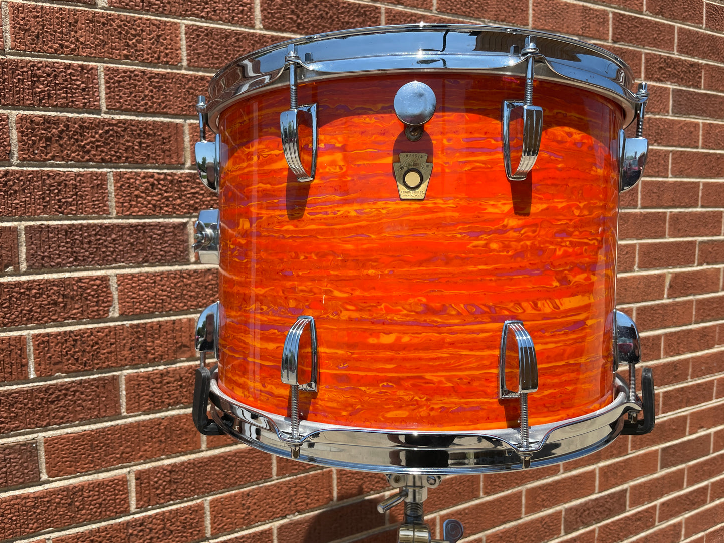 1968 Ludwig 10x14 Tom Drum Mod Orange