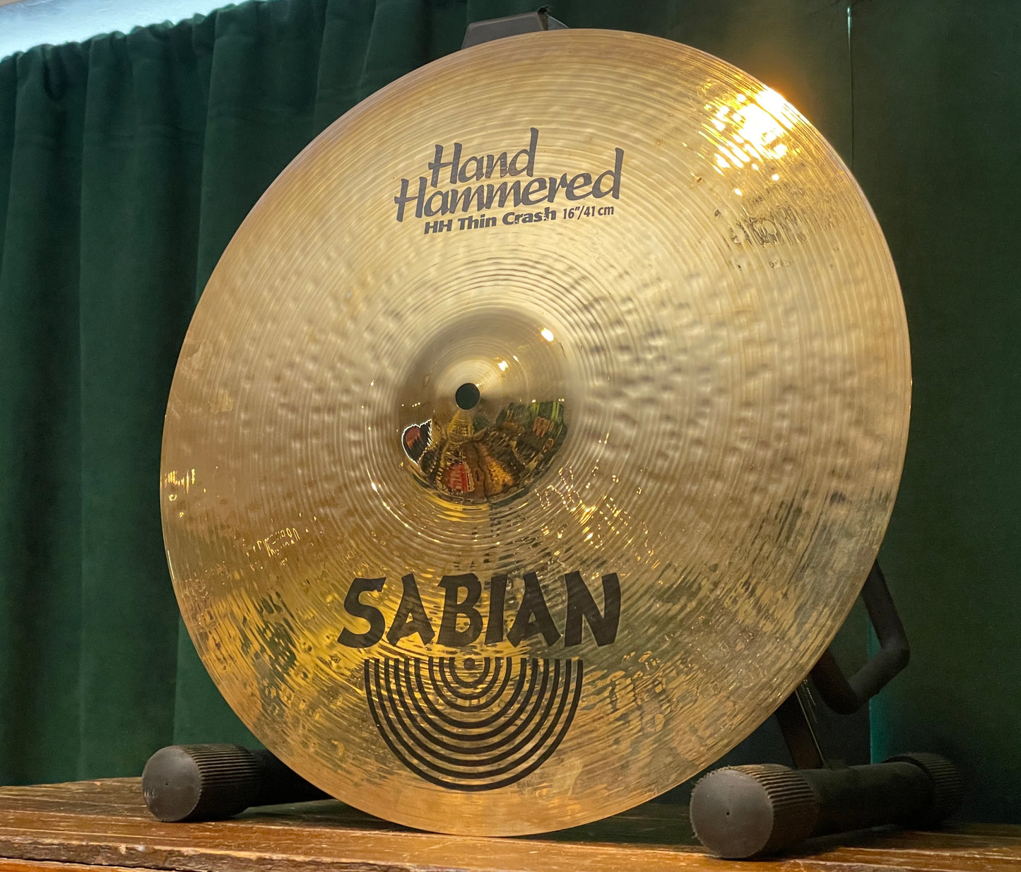 16" Sabian Hand Hammered HH Thin Crash Cymbal Brilliant 982g