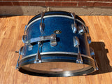 1956-59 Slingerland 2-N Jobbing Outfit Drum Set Blue Sparkle 20/12