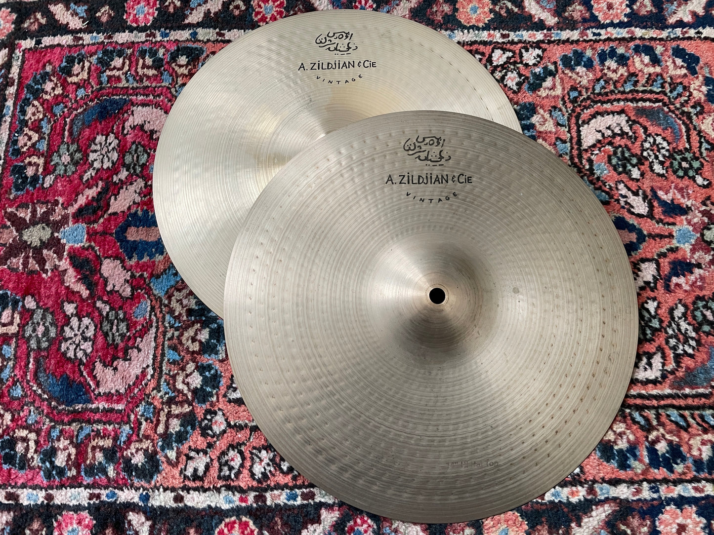 14" A. Zildjian & CIE Vintage Hi-Hat Cymbal Pair A0422 832g/1146g #760