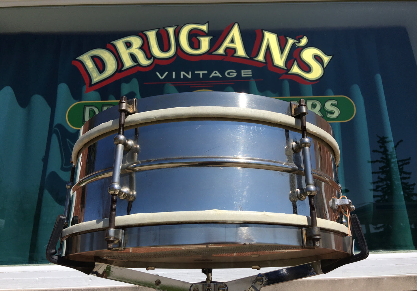 1920s Leedy 5x14 Utility Model Snare Drum - Nickel Over Brass