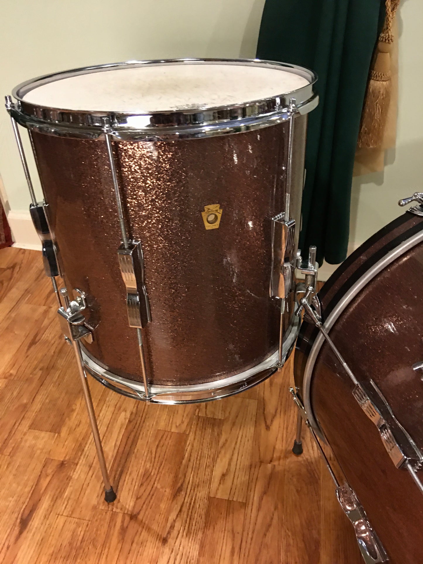 1967 Ludwig Club Date Drum Set Burgundy Sparkle 20/12/14