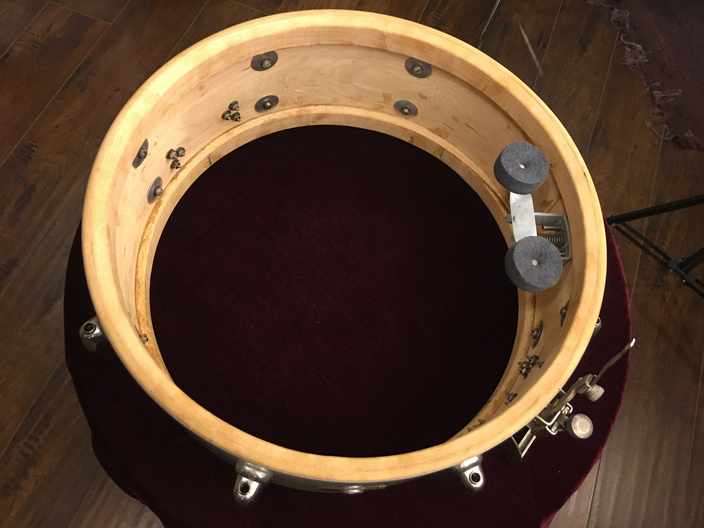 1950s Slingerland Radio King 5.5x14 White Marine Pearl Snare Drum Solid Shell