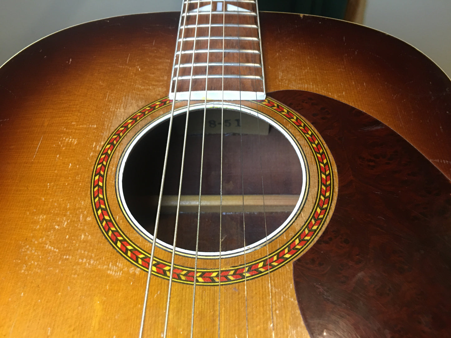 1951 Regal Milord Jumbo Acoustic Guitar Sunburst