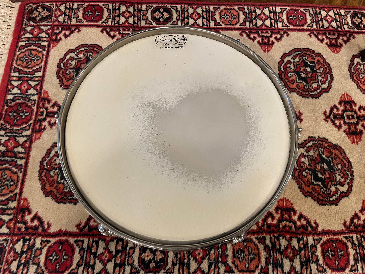 1965 Ludwig 5x14 Pioneer Snare Drum White Marine Pearl