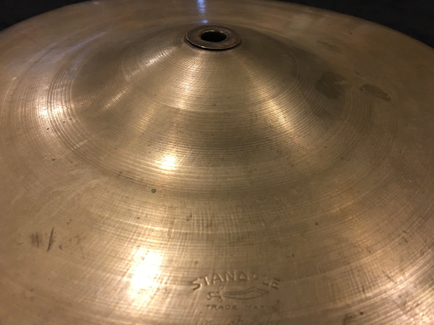 10" Stanople Uzuiriope 1930s Leedy Splash Trap Cymbal 266g #695