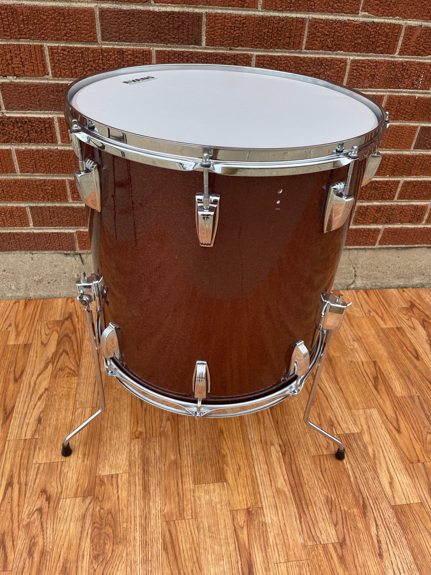 1969 Ludwig 16x16 Floor Tom Burgundy Sparkle